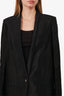Helmut Lang Black Cotton Single Breasted Blazer Size S