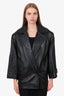 Saint Laurent Black Leather Biker Jacket Size 34