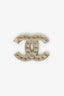 Pre-Loved Chanel™ Gold Tone Crystal Pearl CC Brooch