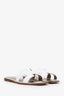 Hermès White Box Calfskin Oran Sandals Size 39