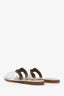 Hermès White Box Calfskin Oran Sandals Size 39