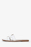 Hermès White Box Calfskin Oran Sandals Size 39