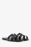 Hermès Black Box Calfskin Oran Sandals Size 39
