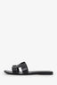 Hermès Black Box Calfskin Oran Sandals Size 39