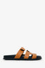 Hermès Gold/Black Leather 'Chypre' Sandals Size 39.5