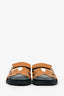Hermès Gold/Black Leather 'Chypre' Sandals Size 39.5