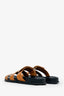 Hermès Gold/Black Leather 'Chypre' Sandals Size 39.5