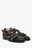 Gucci Black Perforated Leather Buckle Detail Loafers Size 36