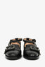 Gucci Black Perforated Leather Buckle Detail Loafers Size 36