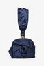Roger Vivier Navy Blue Satin Top Handle Bag