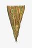 Hermès Green Silk Twilly Au Bloc Pleated Scarf 90