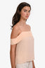 T Alexander Wang Blush Pink Silk Pleated Neckline Top Size 2