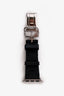 Hermès Black Rubber Deployment Buckle Kilim Single Tour 40mm
