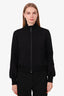 Louis Vuitton Black Embossed Monogram Zip-Up Jacket Size 36