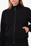 Louis Vuitton Black Embossed Monogram Zip-Up Jacket Size 36