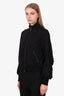 Louis Vuitton Black Embossed Monogram Zip-Up Jacket Size 36