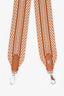 Hermès Orange/White 'Sangle Cavale' 50mm Bag Strap