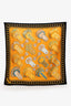 Hermès Black/Gold Silk Scarf 65cm