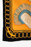 Hermès Black/Gold Silk Scarf 65cm