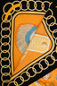 Hermès Black/Gold Silk Scarf 65cm