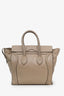 Celine Taupe Grained Leather Mini Luggage Tote