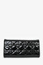 Christian Dior 2014 Black Cannage Patent Leather Lady Wallet On Chain