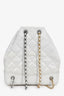 Pre-Loved Chanel™ 2017/18 White Leather/Patent Small Gabrielle Backpack