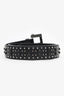 Versace Black Leather Studded Belt Size 39