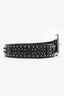Versace Black Leather Studded Belt Size 39