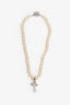 Vivienne Westwood Silver Faux Pearl One Row Pearl Drop Choker Necklace