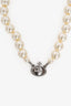 Vivienne Westwood Silver Faux Pearl One Row Pearl Drop Choker Necklace