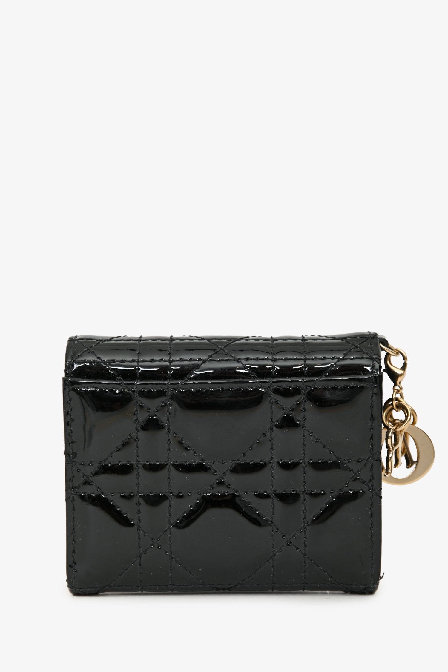 Christian Dior 2022 Black Patent Lotus Trifold Wallet – Mine & Yours