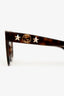 Gucci Brown Tortoise GG Star Handle Sunglasses