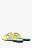 Gucci Yellow/Blue Suede Cut Out Interlocking G Sandals Size 38
