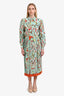 Maison Margiela 2020 Runway Blue/Multicolour Silk Printed Dress Size 42