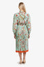 Maison Margiela 2020 Runway Blue/Multicolour Silk Printed Dress Size 42