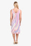 Emilio Pucci Pink/Purple Printed Sleeveless Midi Dress Size 6