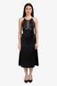 La Perla Black Silk Lace Detail Midi Dress Size XS