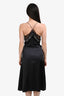 La Perla Black Silk Lace Detail Midi Dress Size XS