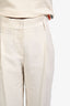 Brunello Cucinelli White Wide Leg Trousers Size 4