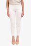 Fabiana Filippi White Cotton Tapered Trousers Size 40