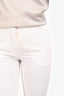Fabiana Filippi White Cotton Tapered Trousers Size 40