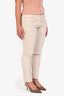 Brunello Cucinelli Beige Corduroy Slim Leg Pants Size 6