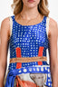 Marni 2019 Runway Blue Sculptural Printed Asymmetrical Dress Est. Size M