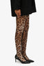 Dolce & Gabbana Leopard Print Sequin Detail Tights Size S