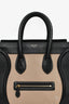 Celine Taupe Tri-Coloured Mini Luggage Tote