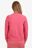 Comme des Garçons Pink Wool Crewneck Cardigan Size S