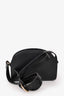A.P.C. Black Leather Demi Lune Crossbody Bag