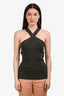 Anine Bing Dark Olive 'Brea' Criss Cross Tank Top Size XS