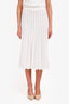 Scanlan Theodore White Lace Knit Midi Skirt Estimated Size S